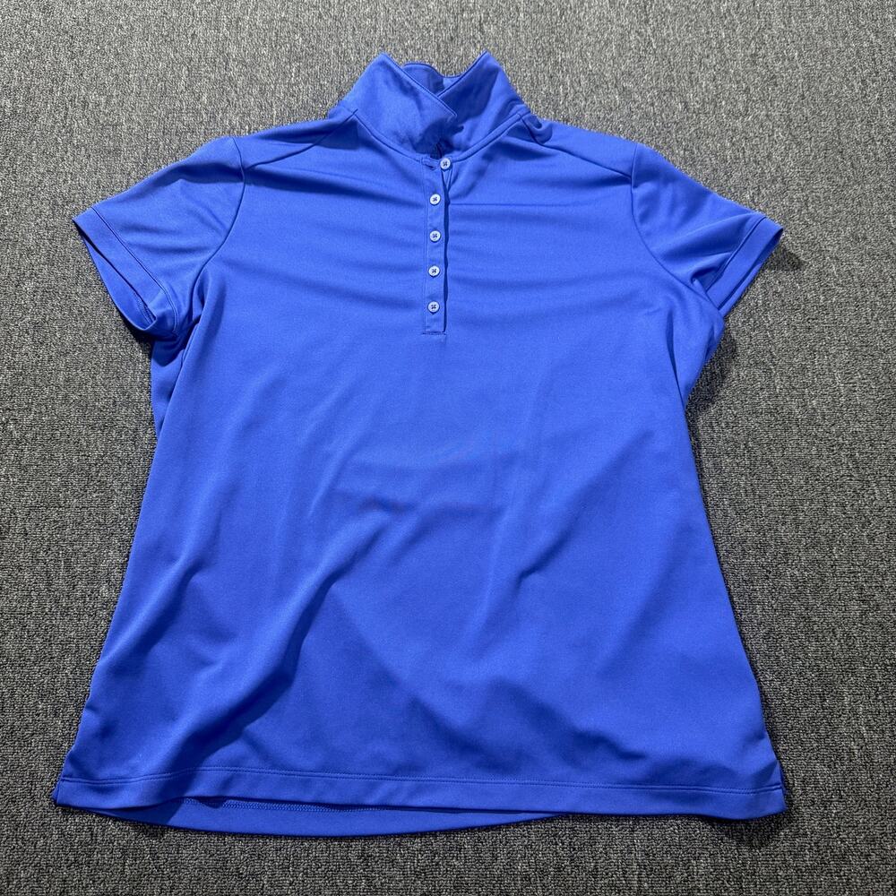 Vintage Y2k Nike Golf Purple Blue Tennis Short Sleeve Polo Women's XL